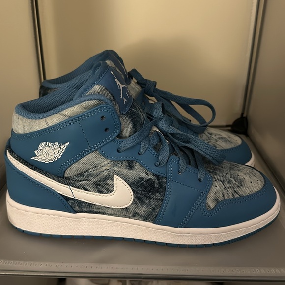 JORDAN 1 MID PS "WASHED DENIM" - Picture 1 of 7